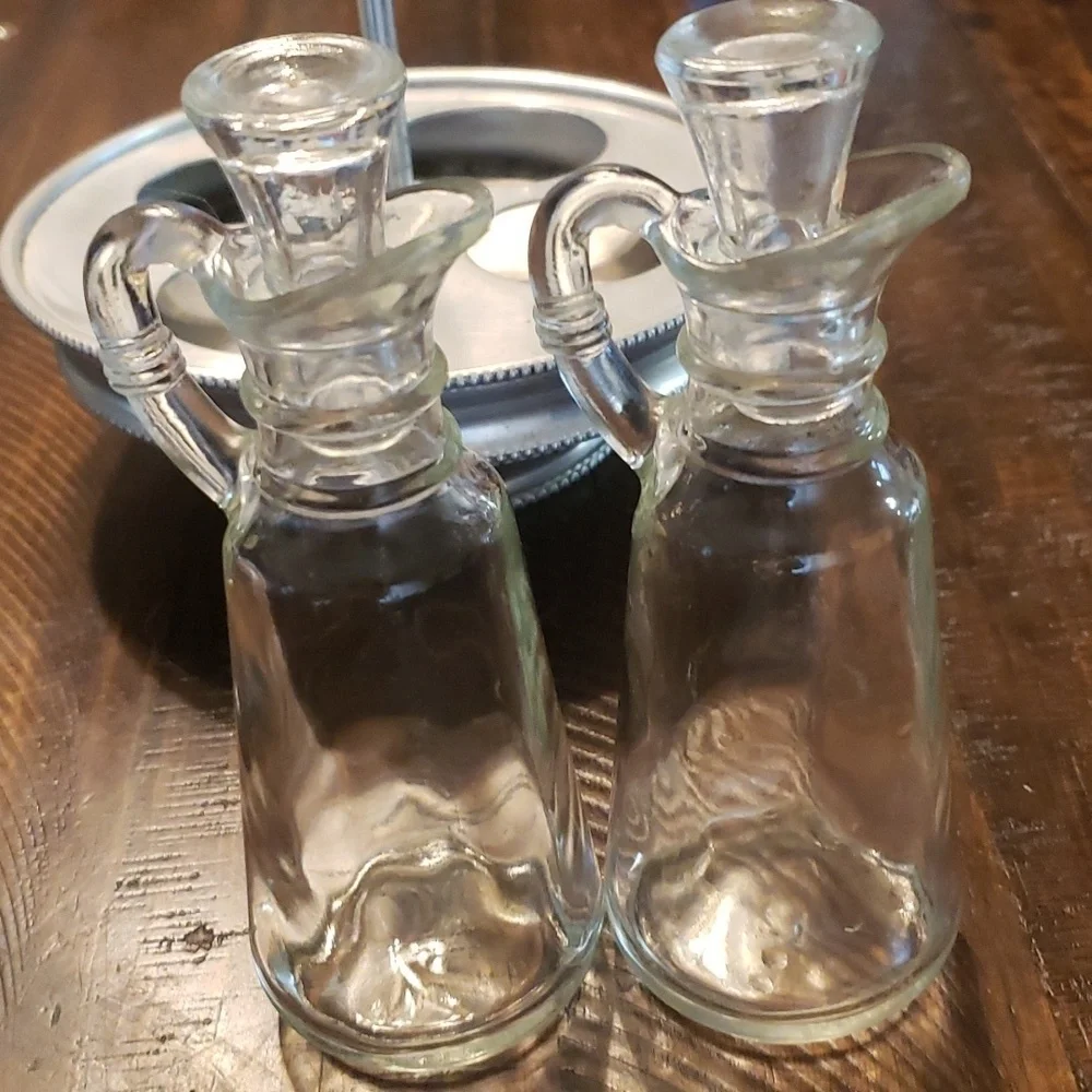 Vintage Aluminum Cruet Condiment Caddy Spinning by Buenilum